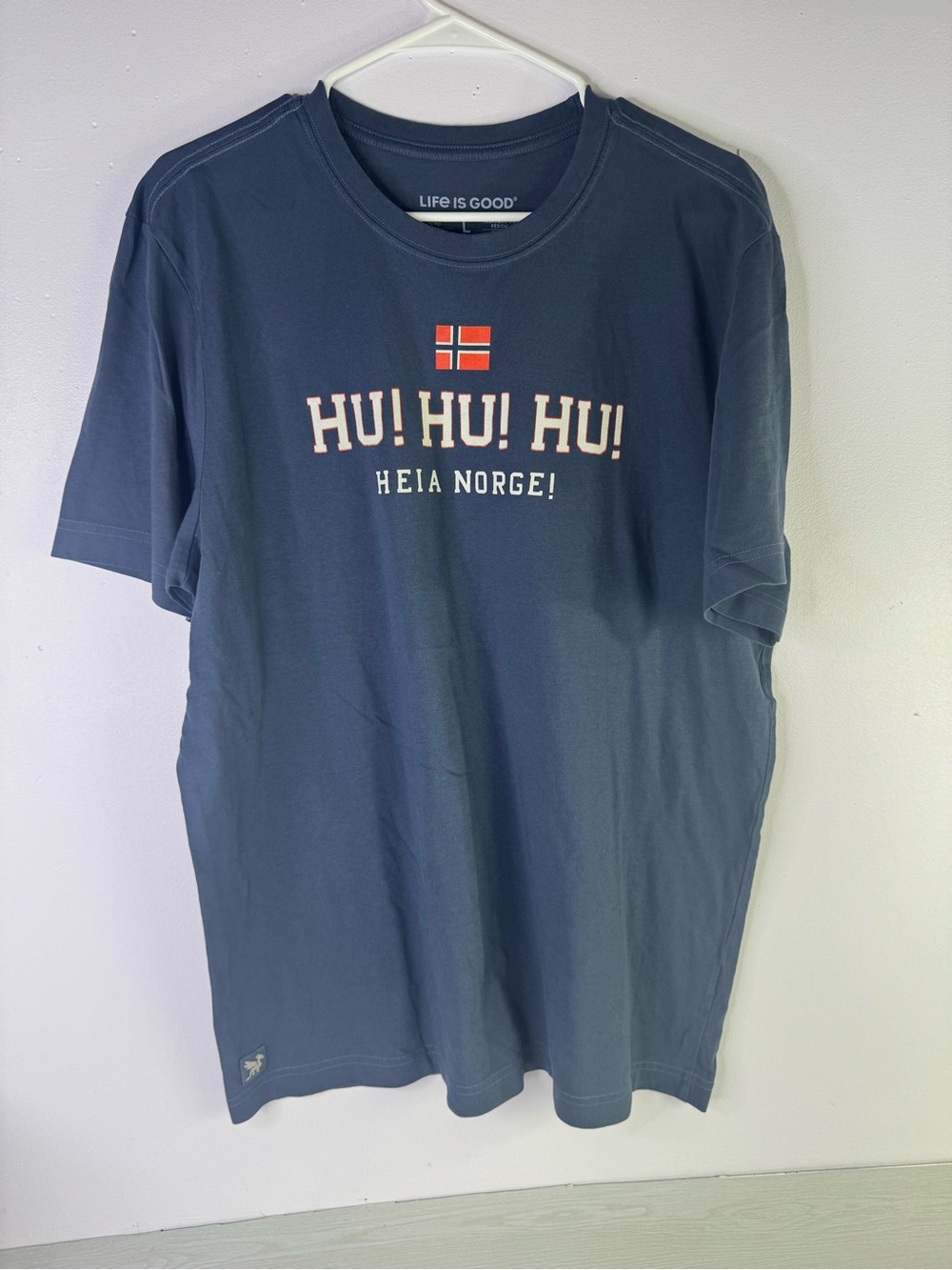 Life is Good Heia Norge! Short Sleeve Crusher Tee men’s large